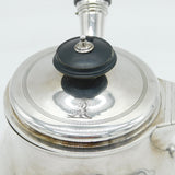 George IV Sterling Silver & Wooden Brandy Warming Pan Antique 1824 London