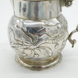 George II Sterling Silver Swallow Bird Pattern Coffee Pot Antique 1744 London