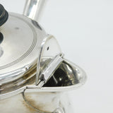 George IV Sterling Silver & Wooden Brandy Warming Pan Antique 1824 London