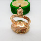 Georgian 9ct Rose Gold Chalcedony Agate Lion 'AM' Heraldic Crest Fob Antique