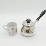 George IV Sterling Silver & Wooden Brandy Warming Pan Antique 1824 London