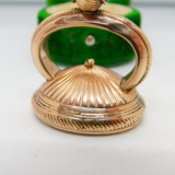 Georgian 9ct Rose Gold Chalcedony Agate Lion 'AM' Heraldic Crest Fob Antique