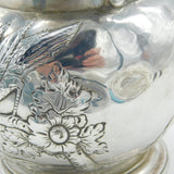 George II Sterling Silver Swallow Bird Pattern Coffee Pot Antique 1744 London