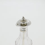 Victorian Sterling Silver & Cut Glass Cayenne Pepper Pot with Spoon Antique 1853 London