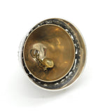 Edwardian Sterling Silver Floral Pattern Dinner Bell Antique 1904 Sheffield