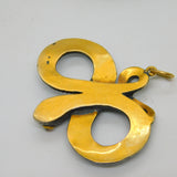 Georgian 18ct Gold & Silver Pave Set Turquoise Snake Pendant Antique c1830