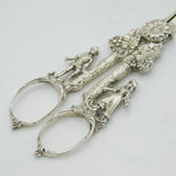 Sterling Silver Regency Pattern Novelty Grape Scissors Vintage 1968 London