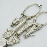 Sterling Silver Regency Pattern Novelty Grape Scissors Vintage 1968 London