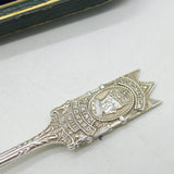 King Edward VIII Boxed Sterling Silver Coronation Teaspoons Antique 1936 Birmingham
