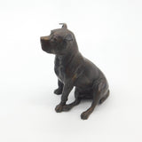 Cast Bronze Sculpture Staffordshire Bull Terrier Dog Figure Vintage c1980