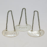 Harrods Ltd Set of Sterling Silver Decanter Labels Antique 1936 London Art Deco