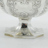 George III Sterling Silver Floral Decorated Sugar Bowl Antique 1799 London