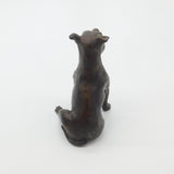 Cast Bronze Sculpture Staffordshire Bull Terrier Dog Figure Vintage c1980