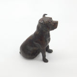Cast Bronze Sculpture Staffordshire Bull Terrier Dog Figure Vintage c1980