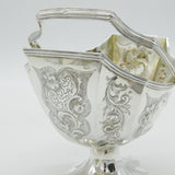 George III Sterling Silver Floral Decorated Sugar Bowl Antique 1799 London