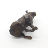 Cast Bronze Sculpture Staffordshire Bull Terrier Dog Figure Vintage c1980