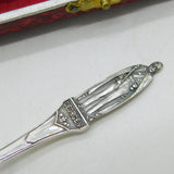 Boxed Sterling Silver British Monarchs Teaspoon Set Antique 1936 Birmingham