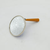 Sterling Silver & Enamel Royal Navy Travelling Dress Mirror Antique Art Deco