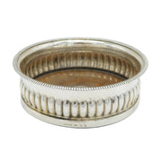 George III Sterling Silver & Wooden Bottle Coaster Antique c1810 Sheffield