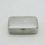 George III Sterling Silver Dotted Pattern Snuff Box Antique 1798 London