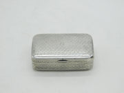 George III Sterling Silver Dotted Pattern Snuff Box Antique 1798 London
