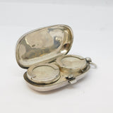 Edwardian Sterling Silver Double Sovereign Case Fob Antique 1908 Birmingham