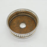 George III Sterling Silver & Wooden Bottle Coaster Antique c1810 Sheffield