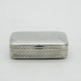 George III Sterling Silver Dotted Pattern Snuff Box Antique 1798 London