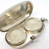 Edwardian Sterling Silver Double Sovereign Case Fob Antique 1908 Birmingham