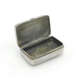 George III Sterling Silver Dotted Pattern Snuff Box Antique 1798 London