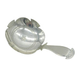 George III Sterling Silver Wide Bowl Floral Tea Caddy Spoon Antique 1813 London