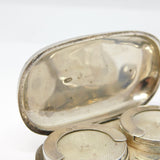 Edwardian Sterling Silver Double Sovereign Case Fob Antique 1908 Birmingham