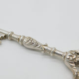 Victorian Large Silver Plated Ornate Cathedral Or City Key Antique c1880