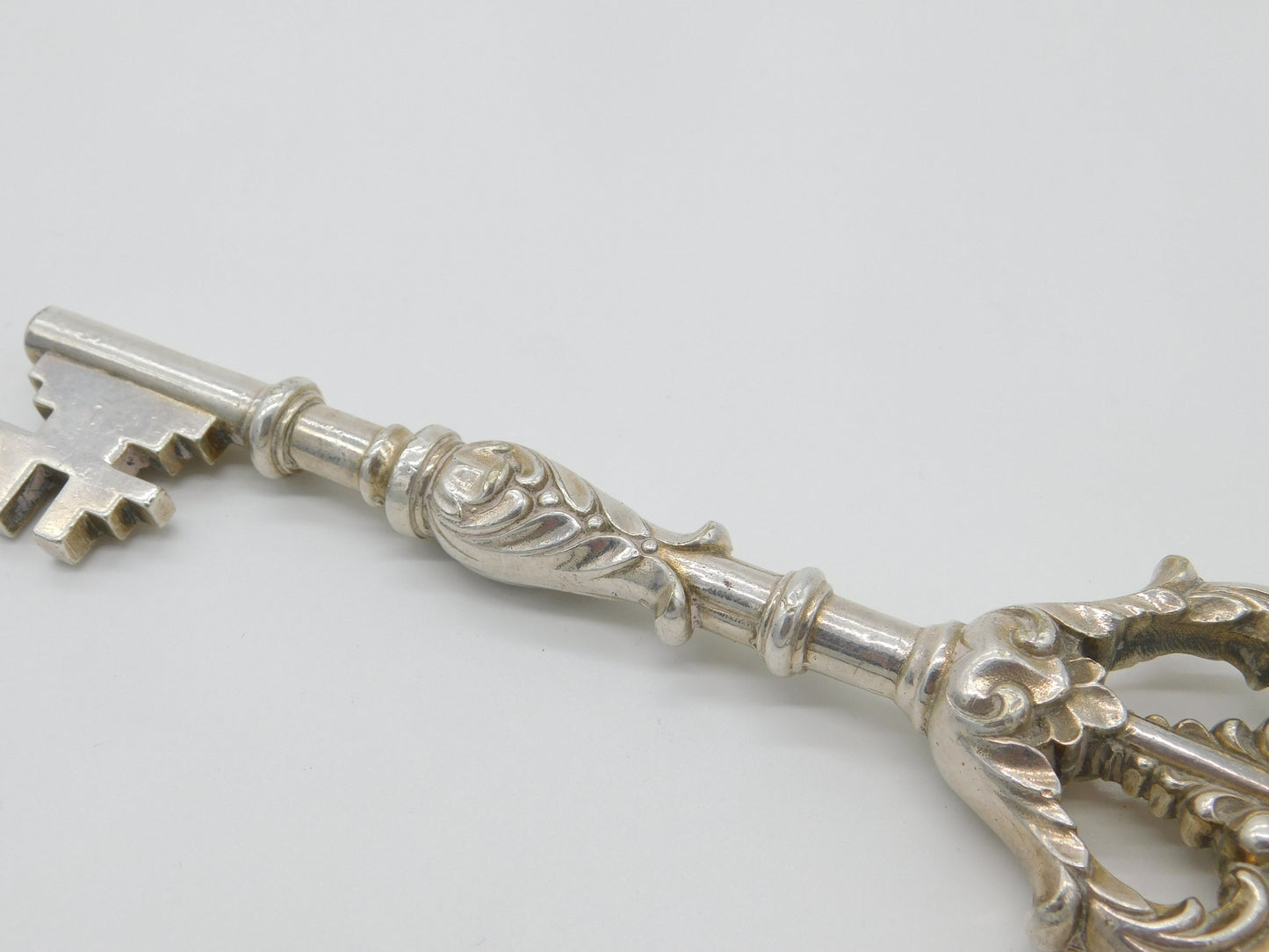 Victorian Large Silver Plated Ornate Cathedral Or City Key Antique c1880