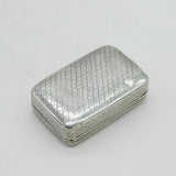 George III Sterling Silver Dotted Pattern Snuff Box Antique 1798 London
