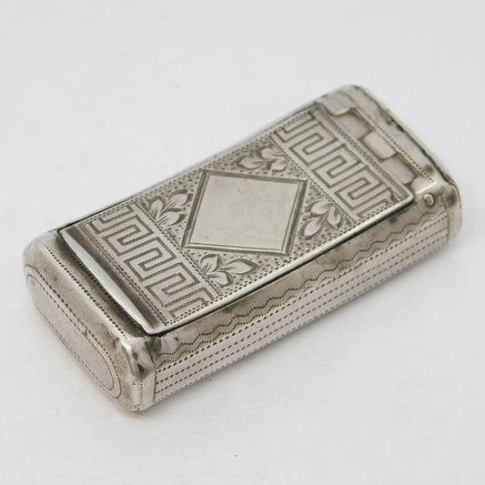 George III Sterling Silver Floral Snuff Box Antique 1807 Birmingham J. Willmore