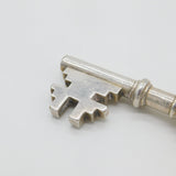 Victorian Large Silver Plated Ornate Cathedral Or City Key Antique c1880