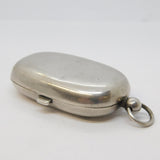 Edwardian Sterling Silver Double Sovereign Case Fob Antique 1908 Birmingham
