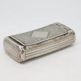 George III Sterling Silver Floral Snuff Box Antique 1807 Birmingham J. Willmore