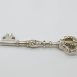 Victorian Large Silver Plated Ornate Cathedral Or City Key Antique c1880