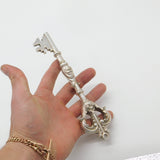 Victorian Large Silver Plated Ornate Cathedral Or City Key Antique c1880