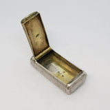 George III Sterling Silver Floral Snuff Box Antique 1807 Birmingham J. Willmore