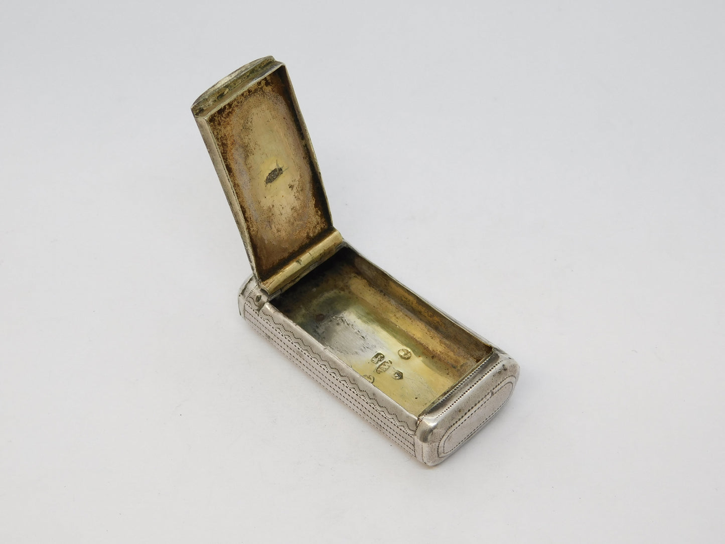 George III Sterling Silver Floral Snuff Box Antique 1807 Birmingham J. Willmore