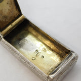 George III Sterling Silver Floral Snuff Box Antique 1807 Birmingham J. Willmore