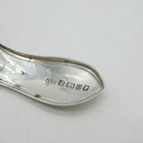 Victorian Sterling Silver Leaf Form Tea Caddy Spoon Antique 1887 Sheffield