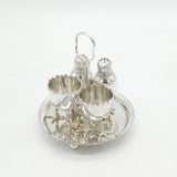 20th Century Silver Plated Novelty Chick & Egg Breakfast Set Antique c1930