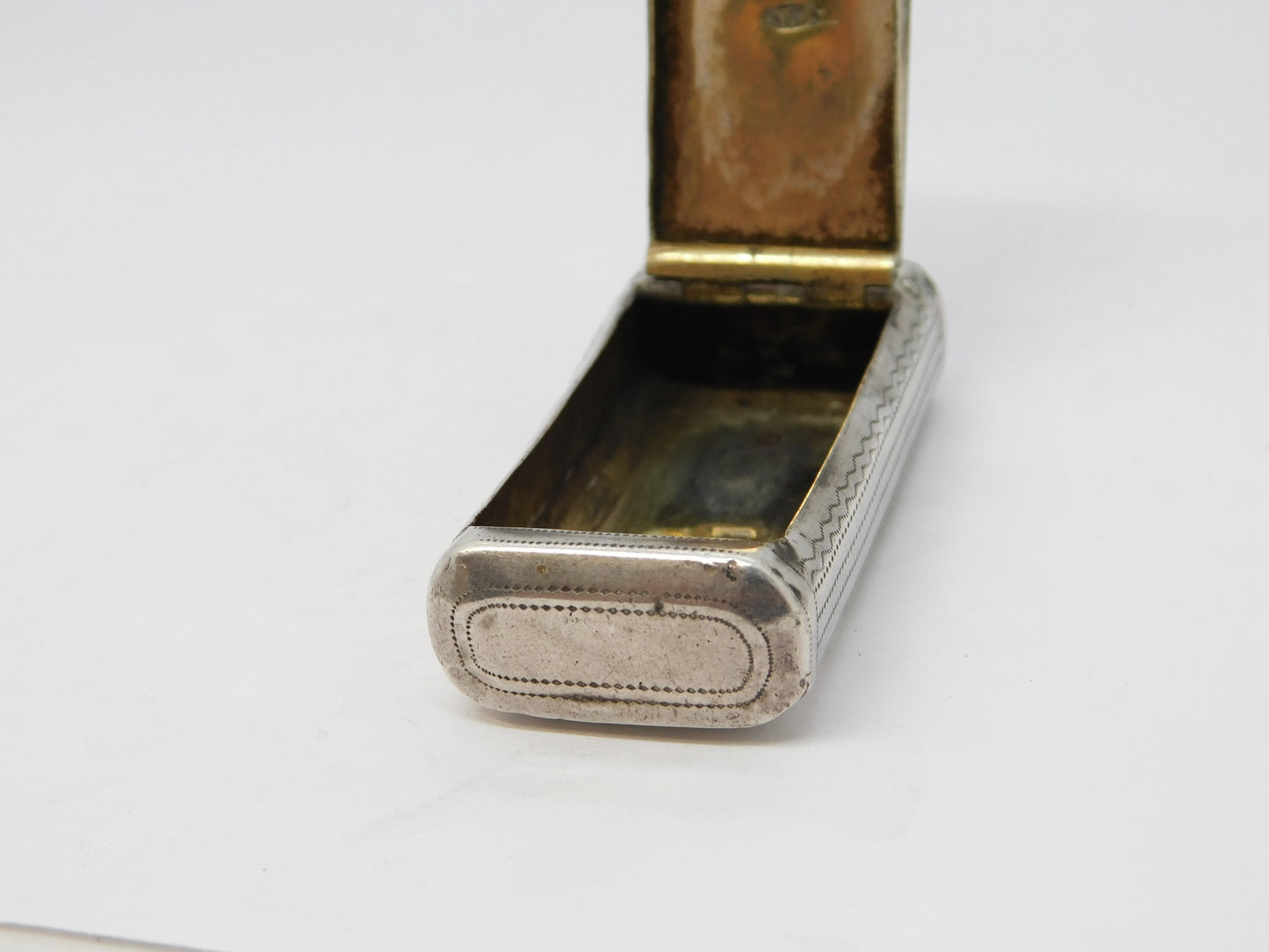 George III Sterling Silver Floral Snuff Box Antique 1807 Birmingham J. Willmore