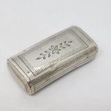 George III Sterling Silver Floral Snuff Box Antique 1807 Birmingham J. Willmore