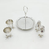 20th Century Silver Plated Novelty Chick & Egg Breakfast Set Antique c1930