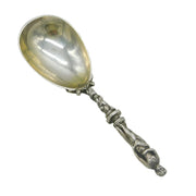 Victorian Sterling Silver Cast Goddess Tea Caddy Spoon Antique London 1871